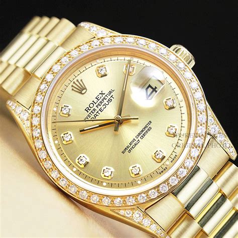 used men's diamond Rolex watches